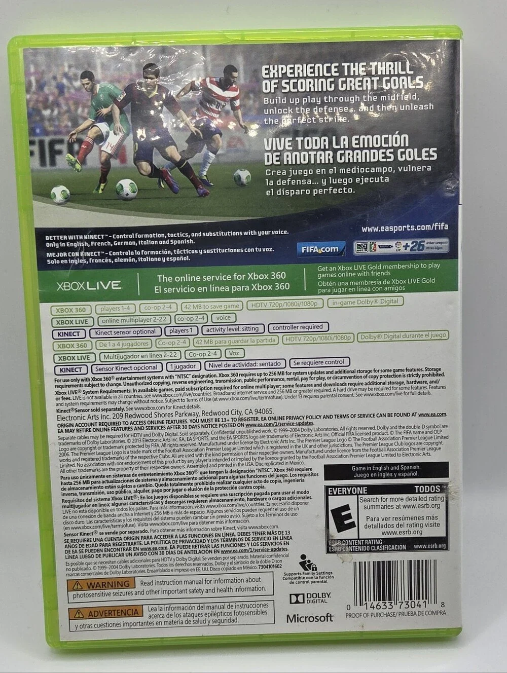 FIFA 14 Microsoft Xbox 360 2013 Soccer Game Lionel Messi Video Game